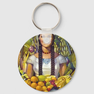 Vintage Mexico Travel Tourism Advertisement Keychain