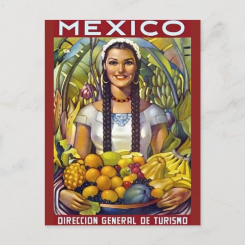 Vintage Mexico Travel Tourism Advertisement Postcard