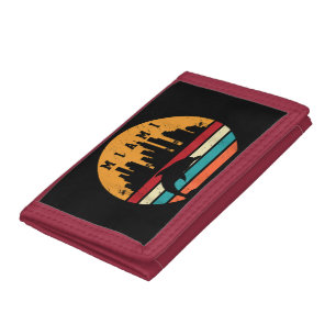 Vintage Miami 80s Dolphin Silhouette Souvenir Dolp Tri-fold Wallet