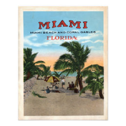 Vintage Miami and Coral Gables Florida Travel Photo Print