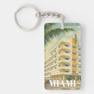 Vintage Miami Art Deco Keychain