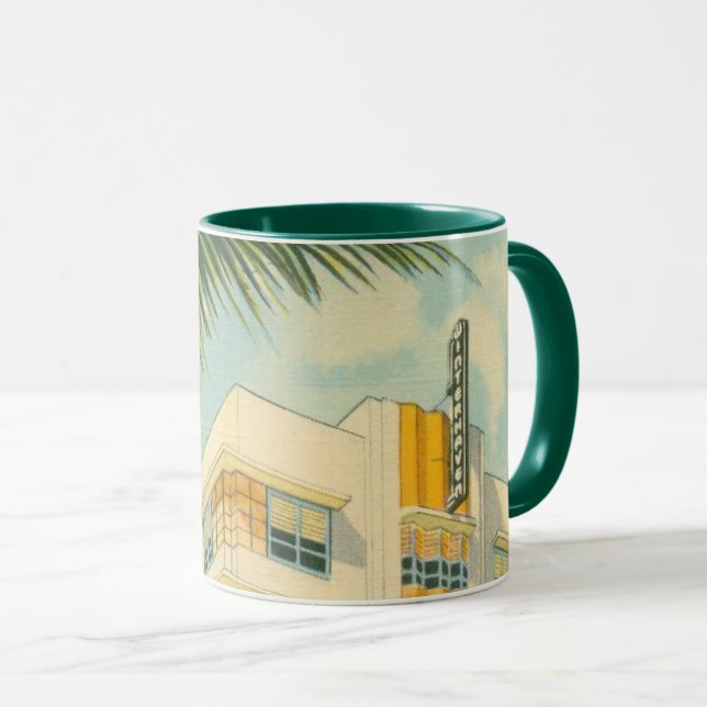 Vintage Miami Art Deco Mug (Front Right)