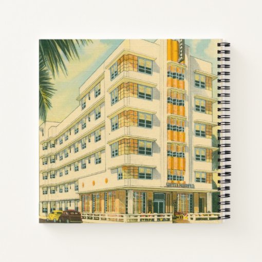 Vintage Miami Art Deco Spiral Notebook Zazzle