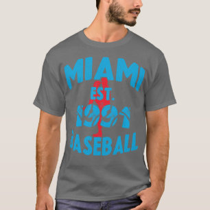 Vintage Miami Baseball Est 1991 Baseball Pitcher T-Shirt