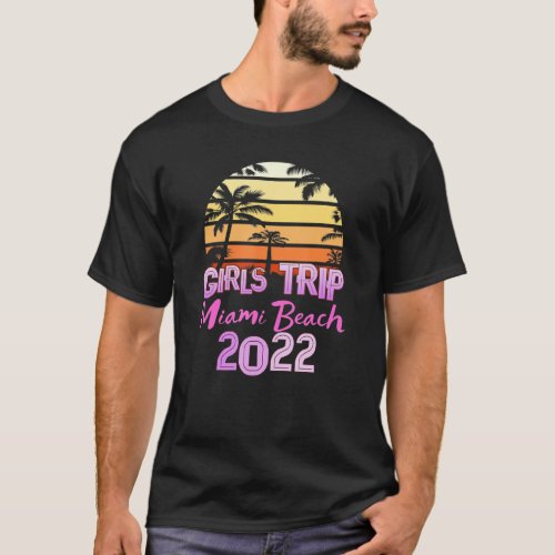 Vintage Miami Beach All Girls Trip 2022 Spring Bre T_Shirt