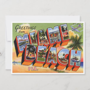 Vintage Miami Beach Card