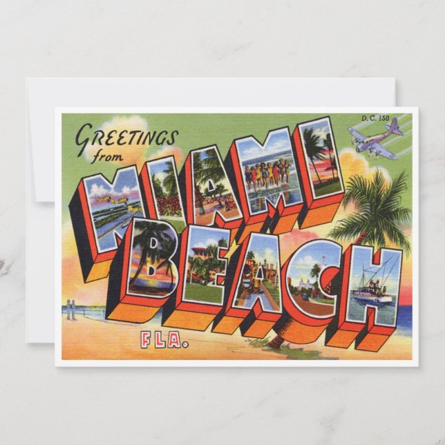 Vintage Miami Beach Card (Front)