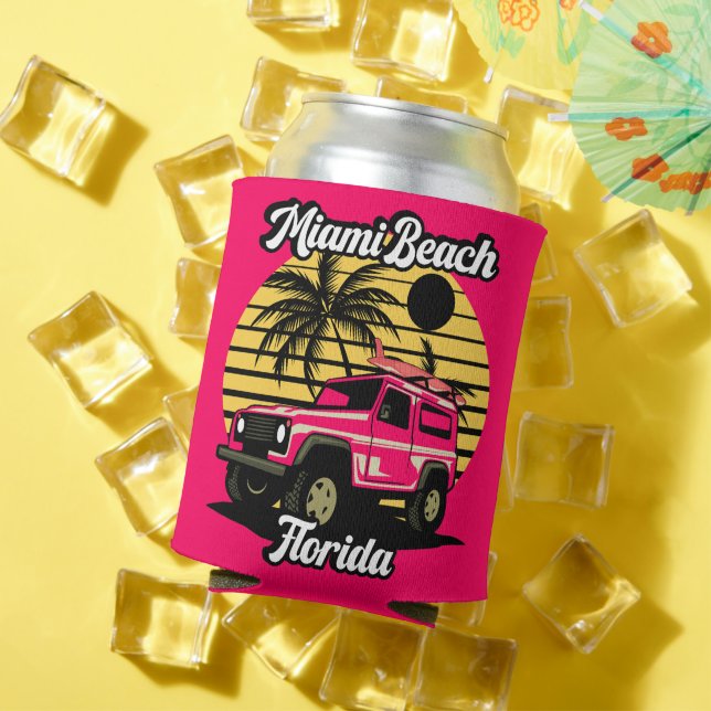 Vintage Miami Beach Florida Can Cooler (In Situ Summer)