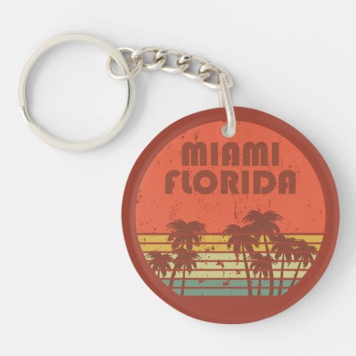 vintage Miami Beach Florida Keychain
