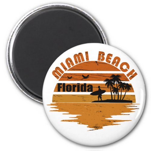 vintage Miami Beach Florida Magnet
