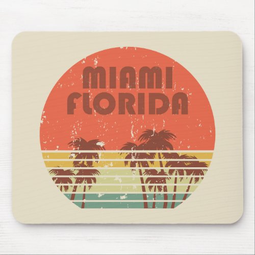 vintage Miami Beach Florida Mouse Pad
