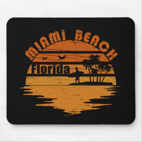 vintage Miami Beach Florida Mouse Pad
