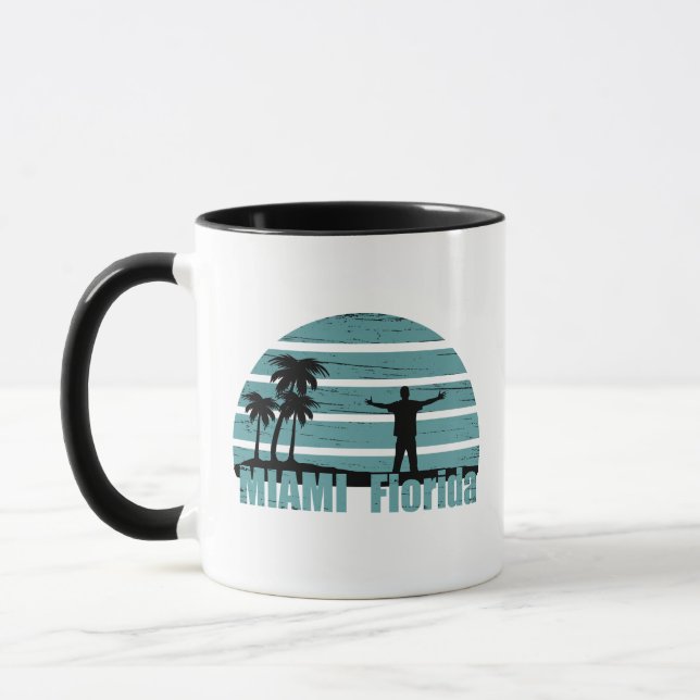 Vintage Miami Beach Florida Mug (Left)