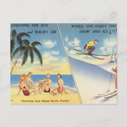 Vintage Miami Beach Florida Postcard