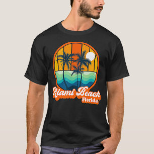 Vintage Miami Beach Florida Summer Vacation Beach T-Shirt