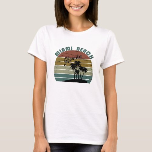 vintage Miami Beach Florida T_Shirt