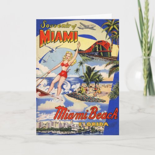 Vintage Miami Beach Florida Travel Postcard