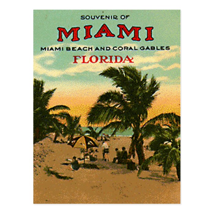 Vintage Miami Beach, Florida, USA   Post Cards
