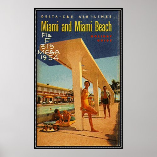 Vintage Miami Beach Florida USA _ Poster