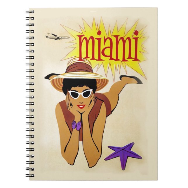 Vintage Miami Beach Notebook (Front)