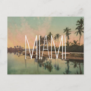 Vintage Miami beach photo wanderlust travel hipste Postcard