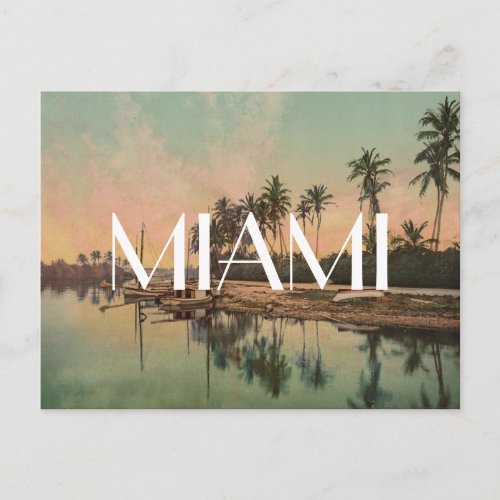Vintage Miami beach photo wanderlust travel hipste Postcard