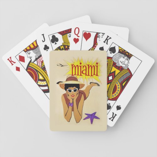 Vintage Miami Beach Poker Cards