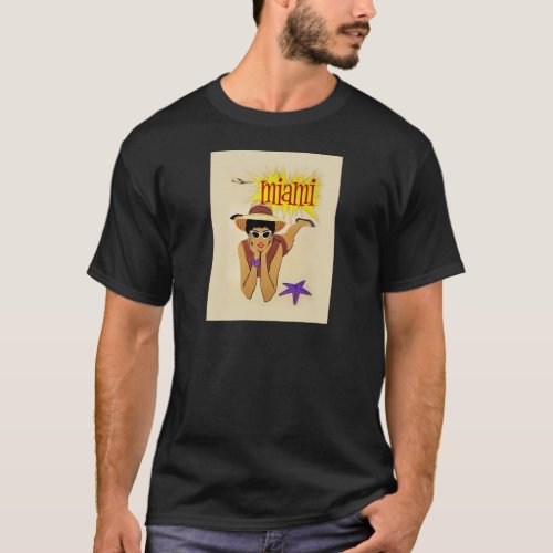 Vintage Miami Beach T_Shirt