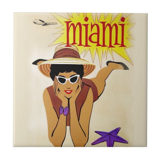 Vintage Miami Beach Tile (Front)