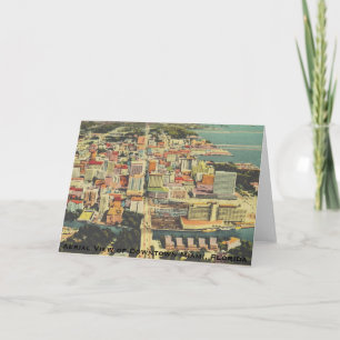 Vintage Miami, FL (Flagler Street) MIA Florida Card