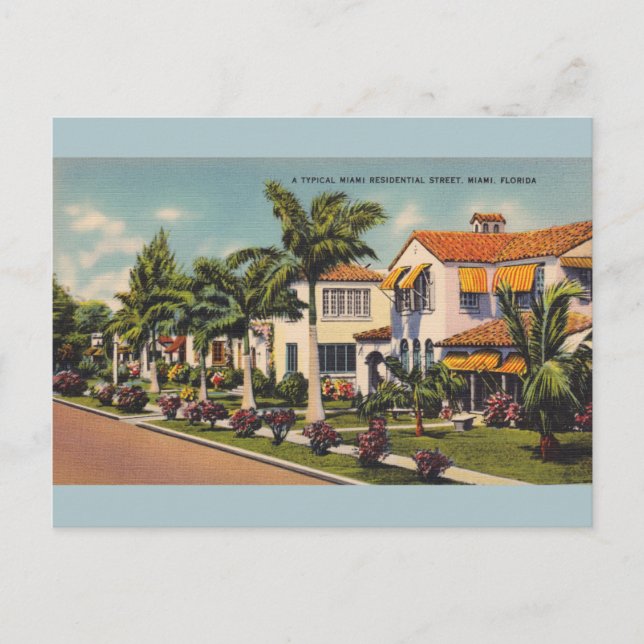 Vintage Miami Florida Post Card (Front)
