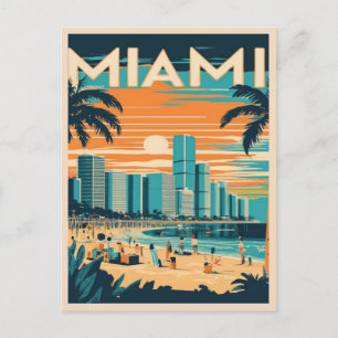 Vintage Miami Florida Postcard