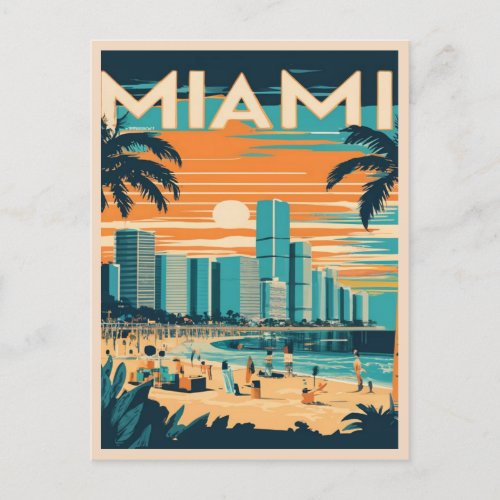 Vintage Miami Florida Postcard