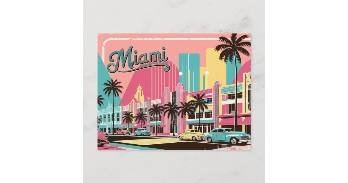 Vintage Miami, Florida Postcard | Zazzle