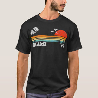 Vintage Miami Florida South Beach Retro Sunset Sur T-Shirt