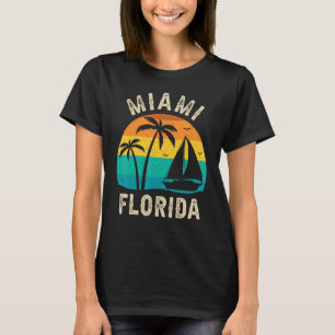 Vintage Miami Florida Sunset Matching Family Vaca T-Shirt