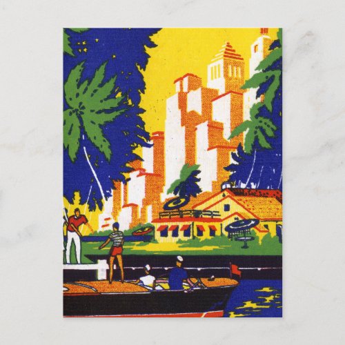 Vintage Miami Florida Travel Postcard