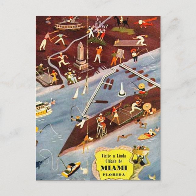 Vintage Miami, Florida, USA - Postcard (Front)