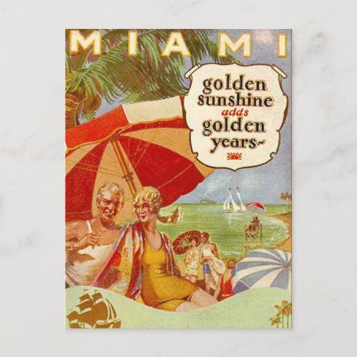 Vintage Miami Florida USA _ Postcard