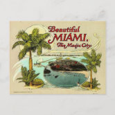 1946, MIAMI, Florida Fold Out Post Card Booklet (Scarce / Vintage)