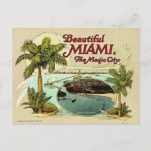 Vintage Miami Florida USA _ Postcard