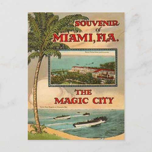 Vintage Miami Florida USA _ Postcard