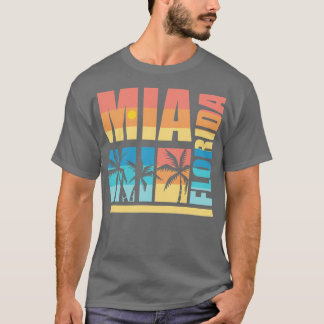 Vintage Miami Lover Exotic Summer Florida State Fl T-Shirt