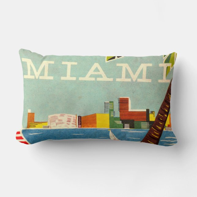 Vintage Miami Lumbar Pillow (Front)