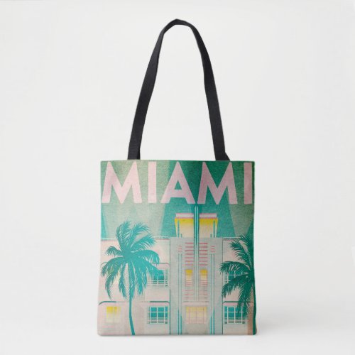 Vintage Miami Ocean Drive Tote Bag