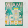 Vintage Miami, Ocean Drive Travel Postcard