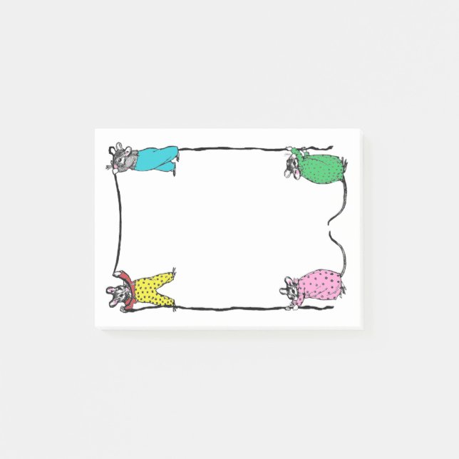 Vintage Mice Post It Notes (Front)