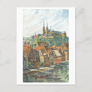 Vintage Michaelsberg Abbey, Bamberg, Germany Postcard