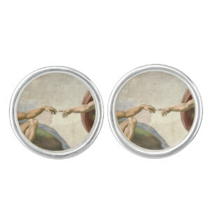 Vintage Michelangelo Painting, Antique Style Cufflinks