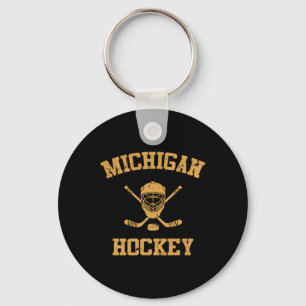 Vintage Michigan Hockey Keychain